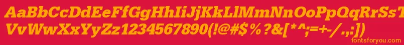 UrwegyptiennetnarBoldOblique Font – Orange Fonts on Red Background