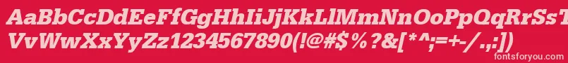 UrwegyptiennetnarBoldOblique Font – Pink Fonts on Red Background