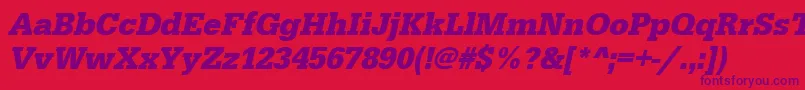UrwegyptiennetnarBoldOblique Font – Purple Fonts on Red Background