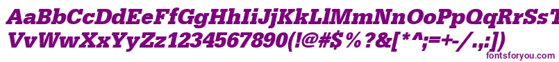 UrwegyptiennetnarBoldOblique Font – Purple Fonts on White Background