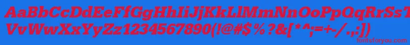 UrwegyptiennetnarBoldOblique Font – Red Fonts on Blue Background