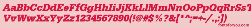 UrwegyptiennetnarBoldOblique Font – Red Fonts on Pink Background