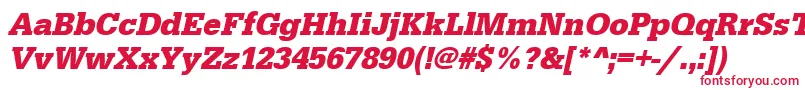 UrwegyptiennetnarBoldOblique Font – Red Fonts on White Background