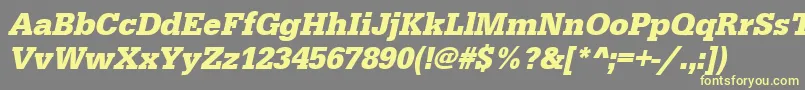 UrwegyptiennetnarBoldOblique Font – Yellow Fonts on Gray Background