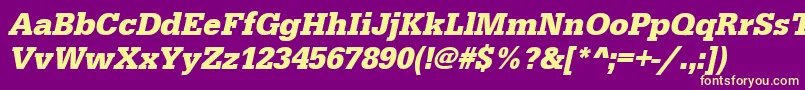 UrwegyptiennetnarBoldOblique Font – Yellow Fonts on Purple Background