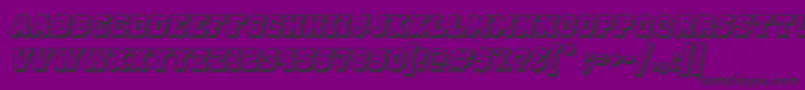 OldSchoolUnitedShadowItalic Font – Black Fonts on Purple Background