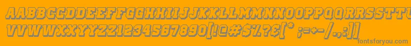 Шрифт OldSchoolUnitedShadowItalic – серые шрифты на оранжевом фоне