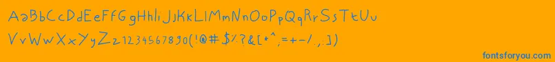 En savoir plus sur la police NiscriptRegular Police NiscriptRegular – polices bleues sur fond orange