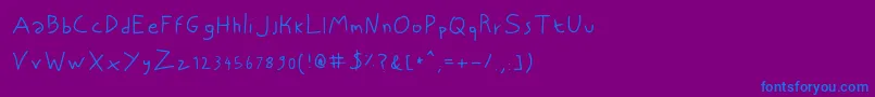 NiscriptRegular Font – Blue Fonts on Purple Background