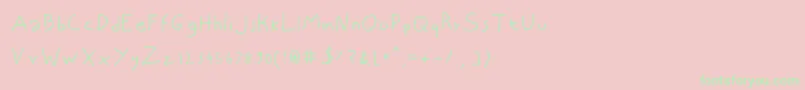 NiscriptRegular Font – Green Fonts on Pink Background