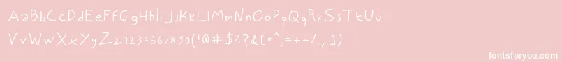 NiscriptRegular Font – White Fonts on Pink Background