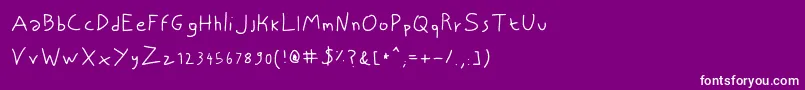 NiscriptRegular Font – White Fonts on Purple Background