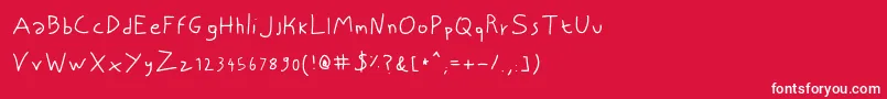 NiscriptRegular Font – White Fonts on Red Background