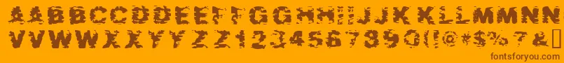 More about AfterShok Font AfterShok Font – Brown Fonts on Orange Background