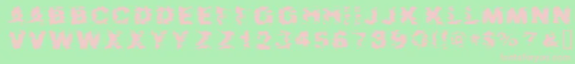 AfterShok Font – Pink Fonts on Green Background