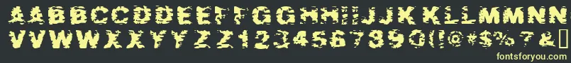 AfterShok Font – Yellow Fonts on Black Background
