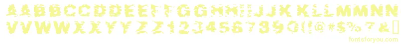 AfterShok Font – Yellow Fonts on White Background