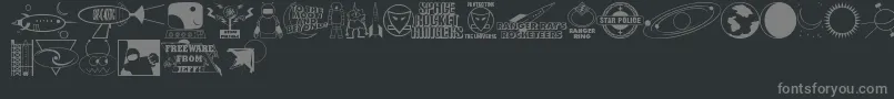 Rangers Font – Gray Fonts on Black Background