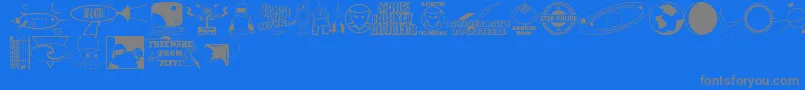 Rangers Font – Gray Fonts on Blue Background
