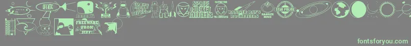 Rangers Font – Green Fonts on Gray Background