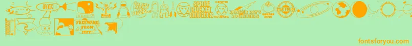 Rangers Font – Orange Fonts on Green Background