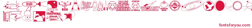 Rangers Font – Red Fonts on White Background