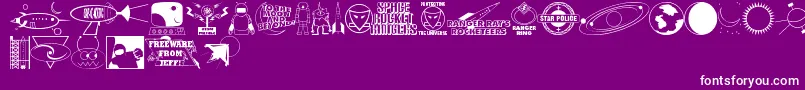 Rangers Font – White Fonts on Purple Background