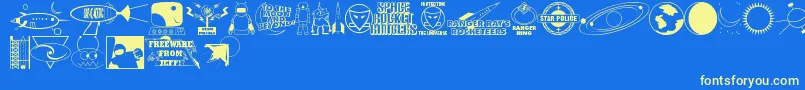 Rangers Font – Yellow Fonts on Blue Background