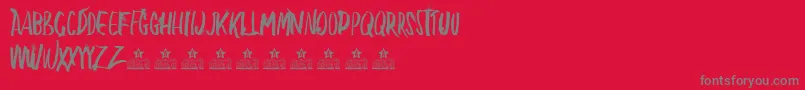 BlowMePersonalUse Font – Gray Fonts on Red Background