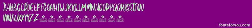 BlowMePersonalUse Font – Green Fonts on Purple Background
