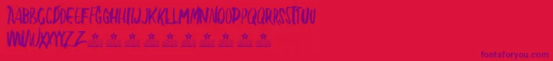 BlowMePersonalUse Font – Purple Fonts on Red Background