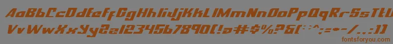 NationalExpressExpItalic Font – Brown Fonts on Gray Background