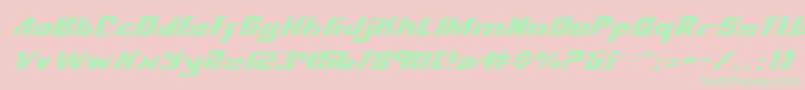 NationalExpressExpItalic Font – Green Fonts on Pink Background