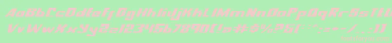 NationalExpressExpItalic Font – Pink Fonts on Green Background