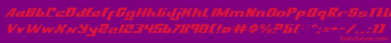 NationalExpressExpItalic Font – Red Fonts on Purple Background