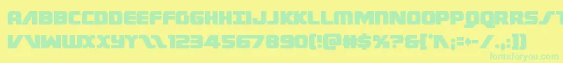 Federalescortcond Font – Green Fonts on Yellow Background