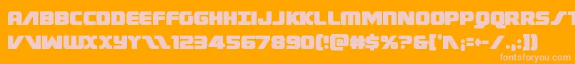 Federalescortcond Font – Pink Fonts on Orange Background