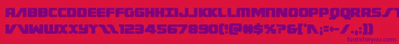 Federalescortcond Font – Purple Fonts on Red Background