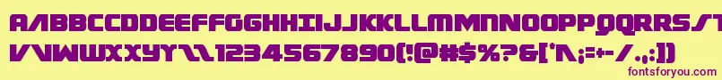Federalescortcond Font – Purple Fonts on Yellow Background