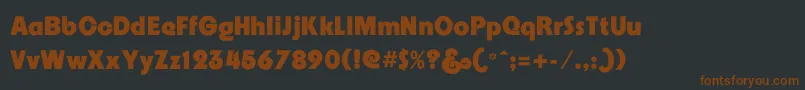 Шрифт Embrionic85 – коричневые шрифты на чёрном фоне