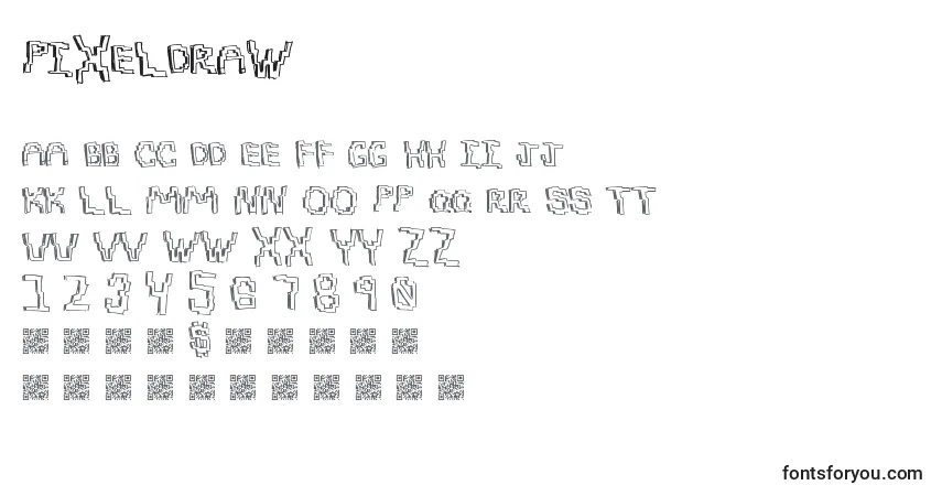 A fonte Pixeldraw – alfabeto, números, caracteres especiais