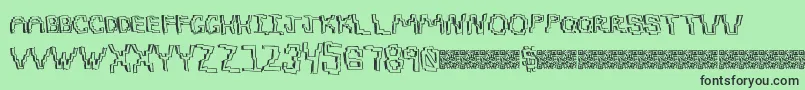 Pixeldraw Font – Black Fonts on Green Background