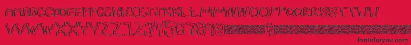 Pixeldraw Font – Black Fonts on Red Background