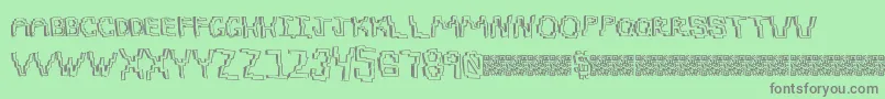 Pixeldraw Font – Gray Fonts on Green Background