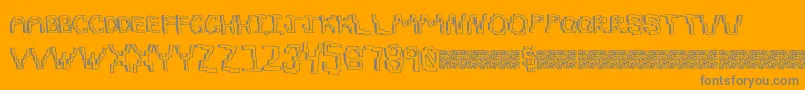 Pixeldraw Font – Gray Fonts on Orange Background