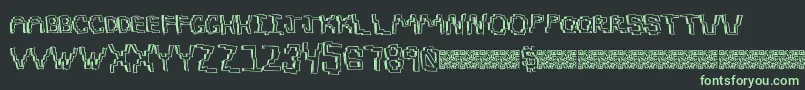 Pixeldraw-Schriftart – Grüne Schriften auf schwarzem Hintergrund