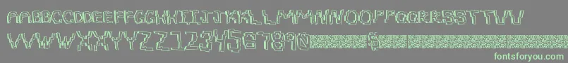 Pixeldraw Font – Green Fonts on Gray Background