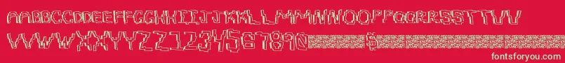 Pixeldraw Font – Green Fonts on Red Background