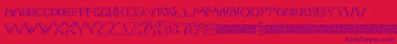 Pixeldraw Font – Purple Fonts on Red Background