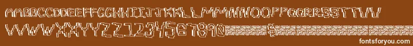 Pixeldraw Font – White Fonts on Brown Background